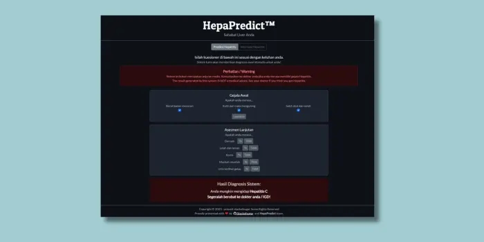 A project image from one of my projects, HepaPredict